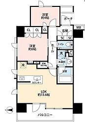 シティハウス千代田外神田 2LDKの間取図画像