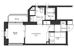 パークアクシス西麻布ステージ 1LDKの間取図画像
