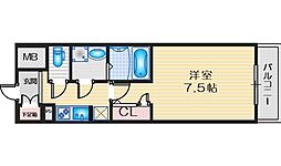 S-RESIDENCE江坂Alegria 10階1Kの間取り
