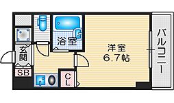 ストリーム江坂 6階1Kの間取り
