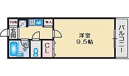 メゾン・ド・スピカ 3階1Kの間取り