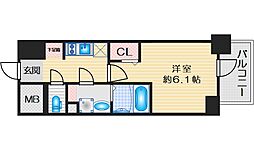 ファーストフィオーレ吹田レガーメ 3階1Kの間取り