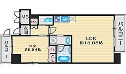 プレジオ江坂ＲＯＵＧＥ 8階1LDKの間取り