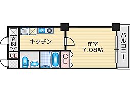 ＣＡＳＳＩＡ豊中三国 7階1Kの間取り