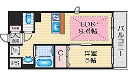 第1関根マンション 2階1LDKの間取り