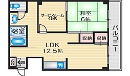 紙谷第1マンション 6階1SLDKの間取り