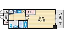 エスリード江坂江の木町 5階1Kの間取り