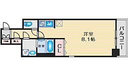 ＢＰＲレジデンス江坂 11階1Kの間取り