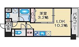 パークレジデンス江坂 1LDKの間取図画像
