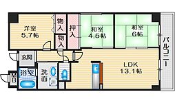 サニーサイド曽根 3LDKの間取図画像