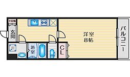 コンセルト片山 1Kの間取図画像