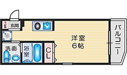 ウインズコート3 ワンルームの間取図画像
