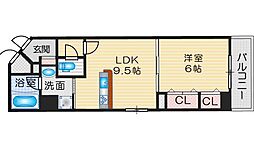 アルシェTARUMI 1LDKの間取図画像