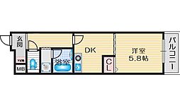 エスリード吹田駅前 1DKの間取図画像
