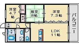パークハイツアイリス5 3LDKの間取図画像