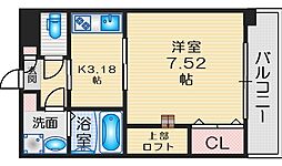 グレースフォートタツミ 1Kの間取図画像