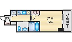 エスリード江坂広芝町 1Kの間取図画像