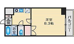 グランコート江坂 1Kの間取図画像