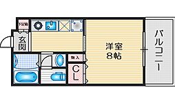 ドミトリオ仁王田 1Kの間取図画像