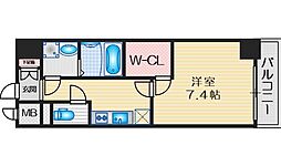 エスリード江坂垂水町 1Kの間取図画像