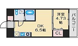 サンレムート,江坂1st 1DKの間取図画像