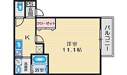 フジパレス吹田3番館 1Kの間取図画像