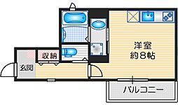 エ・カーサ ワンルームの間取図画像
