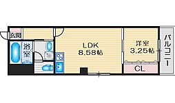 QuatreSaisons 1LDKの間取図画像