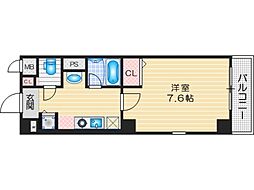 リヴェール 1Kの間取図画像