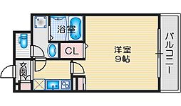 N.緑地 1Kの間取図画像