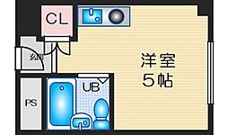 ヴェローノ緑地公園 ワンルームの間取図画像