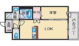 ブランシエスタ南吹田パークサイド 1LDKの間取図画像