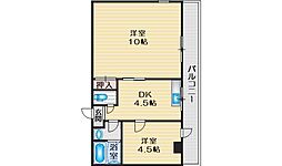 タカラマンション 2DKの間取図画像