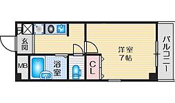 パトリア豊津 1Kの間取図画像