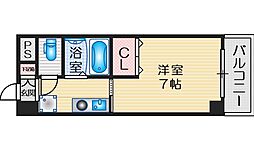 アヴァンセクール江坂 1Kの間取図画像