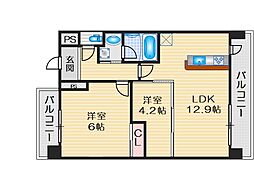 ZEN豊中南 2LDKの間取図画像