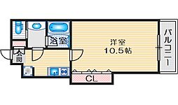 S-FORT江坂公園 1Kの間取図画像