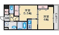 センターポイント吉志部 1DKの間取図画像