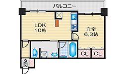 フェニックス緑地公園 1LDKの間取図画像