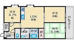 メゾン千里中央 3LDKの間取図画像