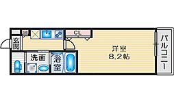 リアコート関大前EAST 1Kの間取図画像