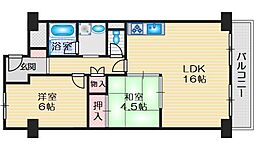 日商岩井第3緑地公園マンション 2LDKの間取図画像
