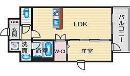 ブランシエスタ南吹田パークサイド 1LDKの間取図画像