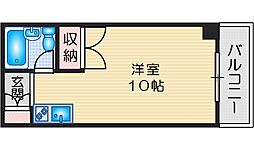キャロル江坂 ワンルームの間取図画像