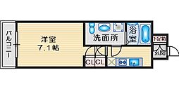 ミュプレ江坂 1Kの間取図画像