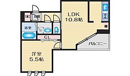 クリスタルリーフ千里中央 1LDKの間取図画像