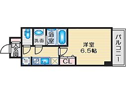 アルティザ江坂 1Kの間取図画像