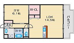 エデラカーサ 1LDKの間取図画像