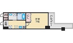 CASSIA豊中三国 1Kの間取図画像