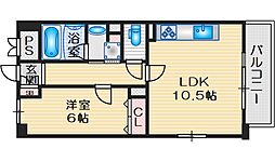 カサベルテ 1LDKの間取図画像